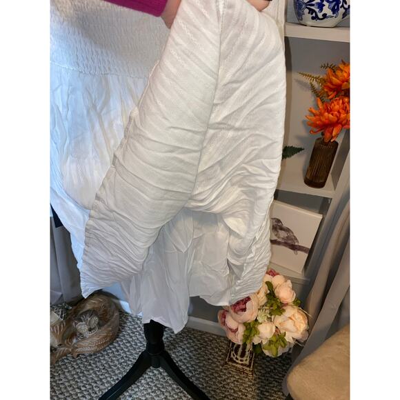 NWT Lulus size XL White Lined Long Sleeve Boho Style Dress Elastic Wrist Back - Picture 8 of 12